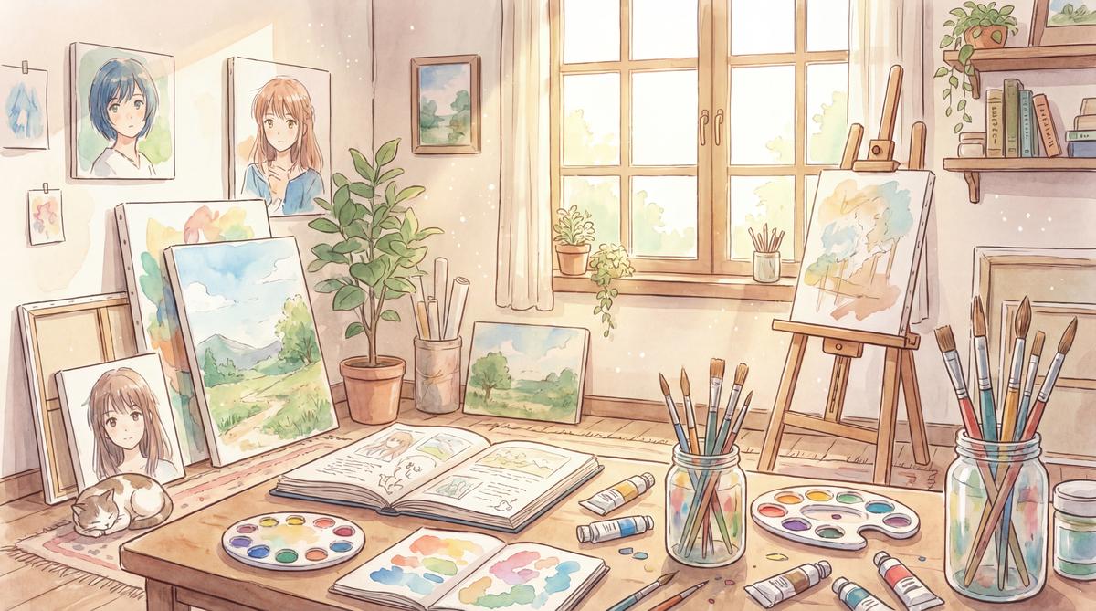 女神视频动漫-画室日记动漫绘画教程